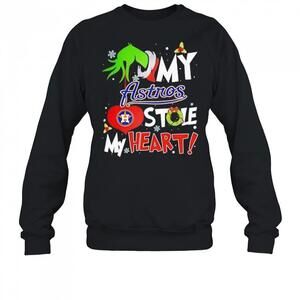 Grinch Hand My Houston Astros Stole My Heart Funny Baseball Sweatshirt